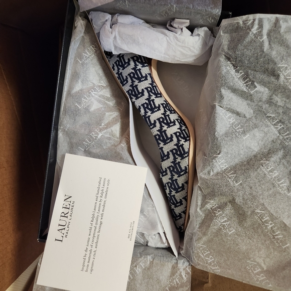 Lauren Ralph Lauren Lanette Monogram Jacquard Pump new - Picture 9 of 9